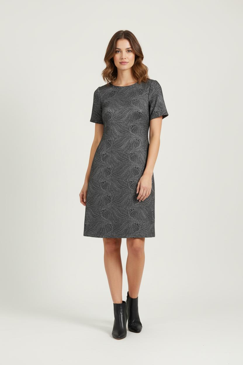 Robe Droite Grise - Taille S/36 de la marque La Fée Maraboutée | PARAD89909 - Vendu par Paradigme - Image 1