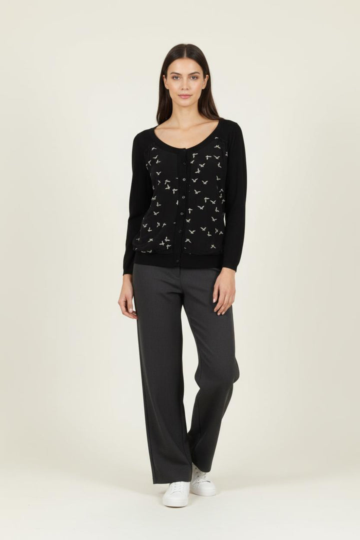 Cardigan Noir et Blanc - Taille L/40 de la marque Comptoir des Cotonniers | PARAD89914 - Vendu par Paradigme - Image 1