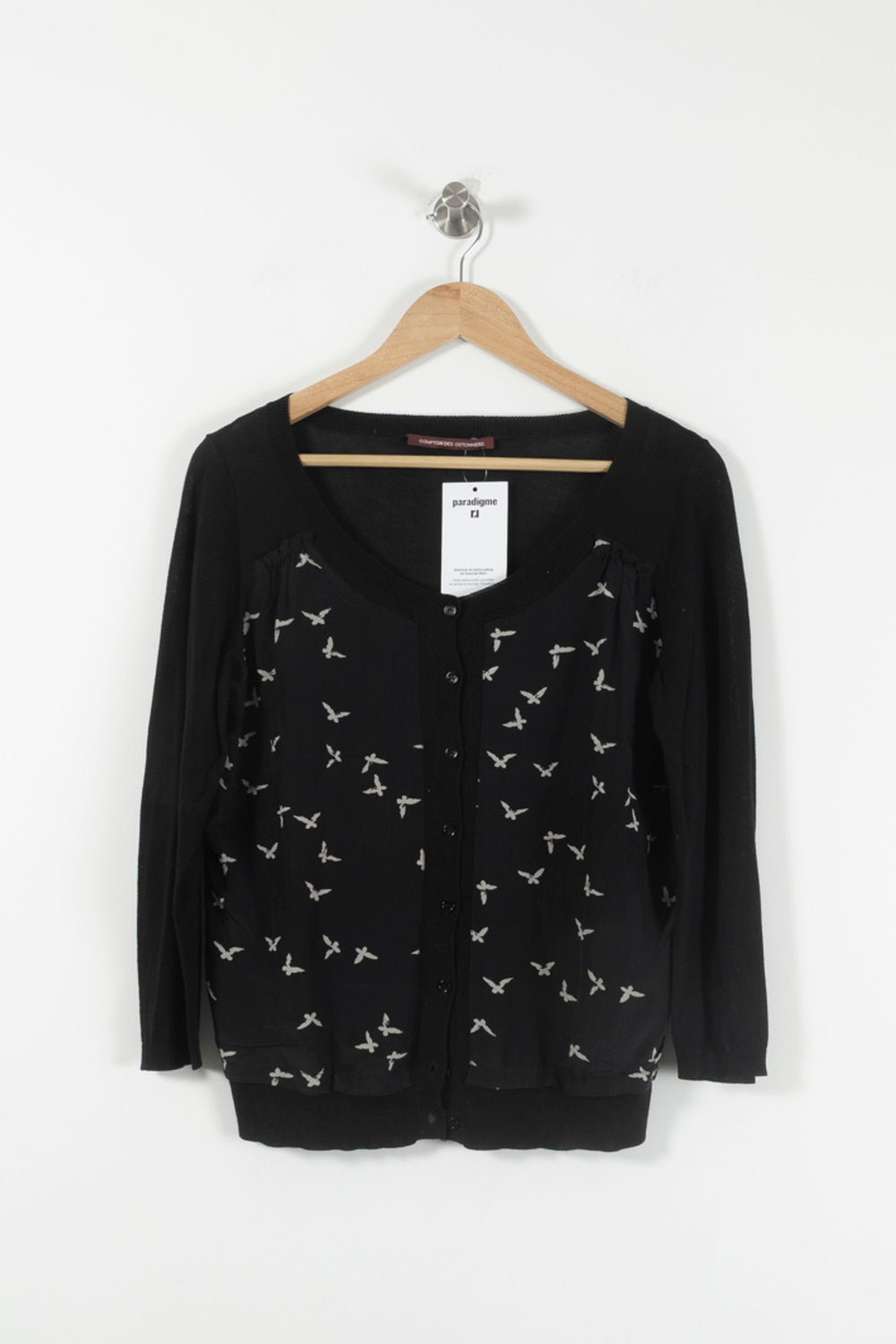 Cardigan Noir et Blanc - Taille L/40 de la marque Comptoir des Cotonniers | PARAD89914 - Vendu par Paradigme - Image 2
