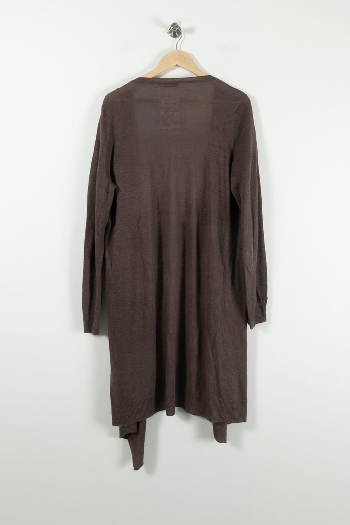 Gilet Long Marron - Taille M/38 de la marque Kookai | PARAD89918 - Vendu par Paradigme - Image 4