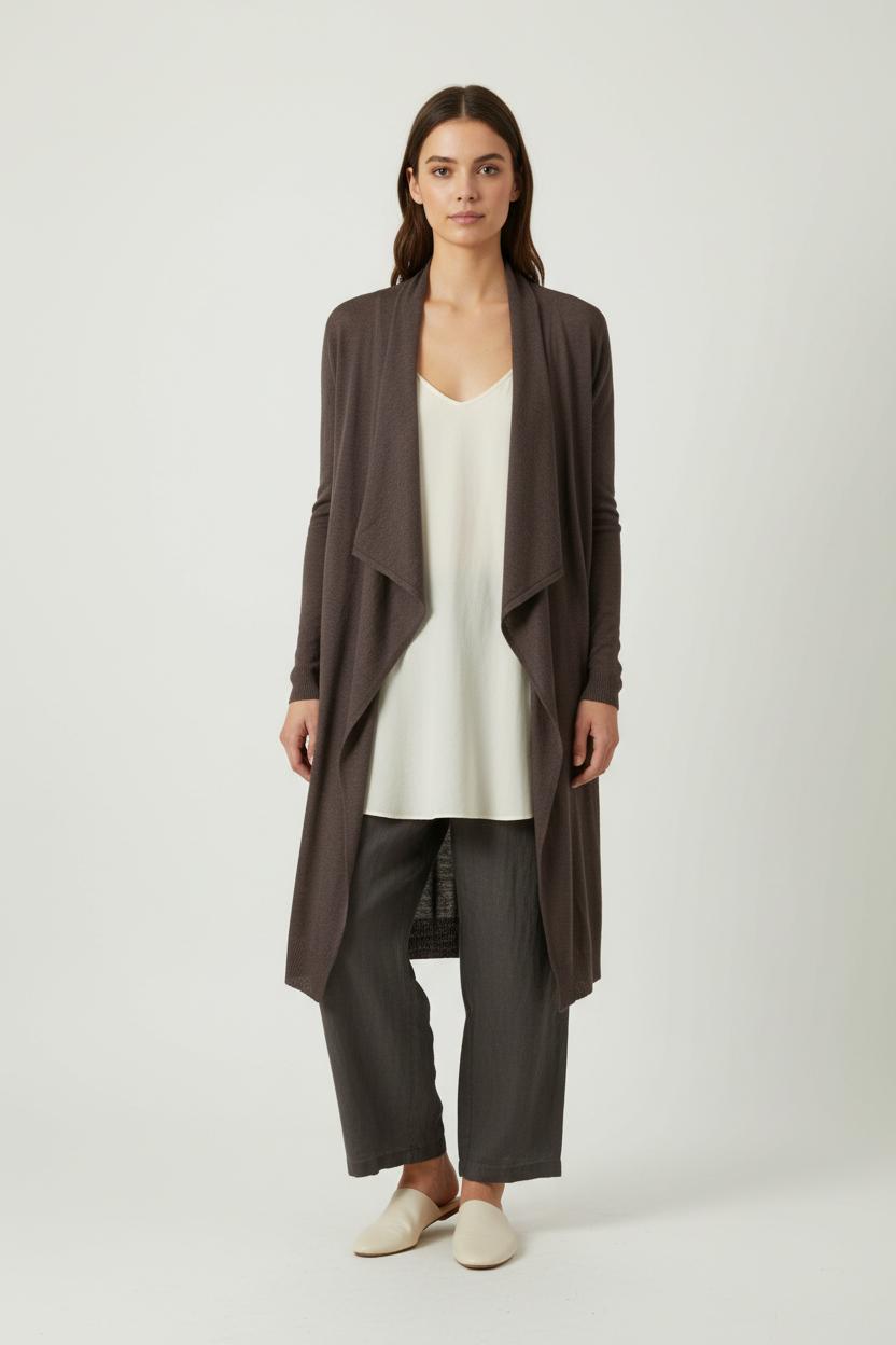 Gilet Long Marron - Taille M/38 de la marque Kookai | PARAD89918 - Vendu par Paradigme - Image 1
