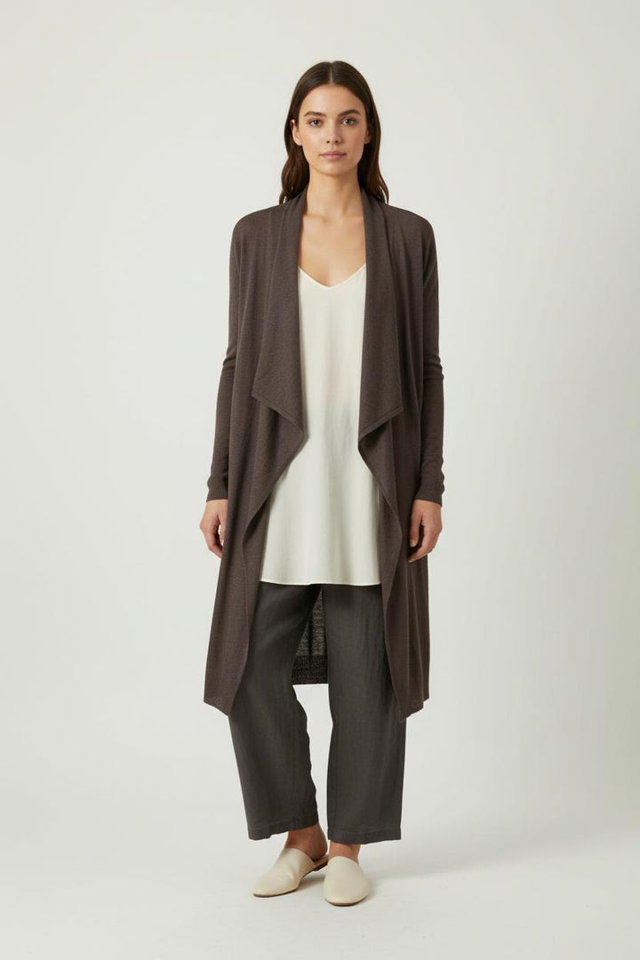 Gilet Long Marron - Taille M/38 de la marque Kookai | PARAD89918 - Vendu par Paradigme - Image 1