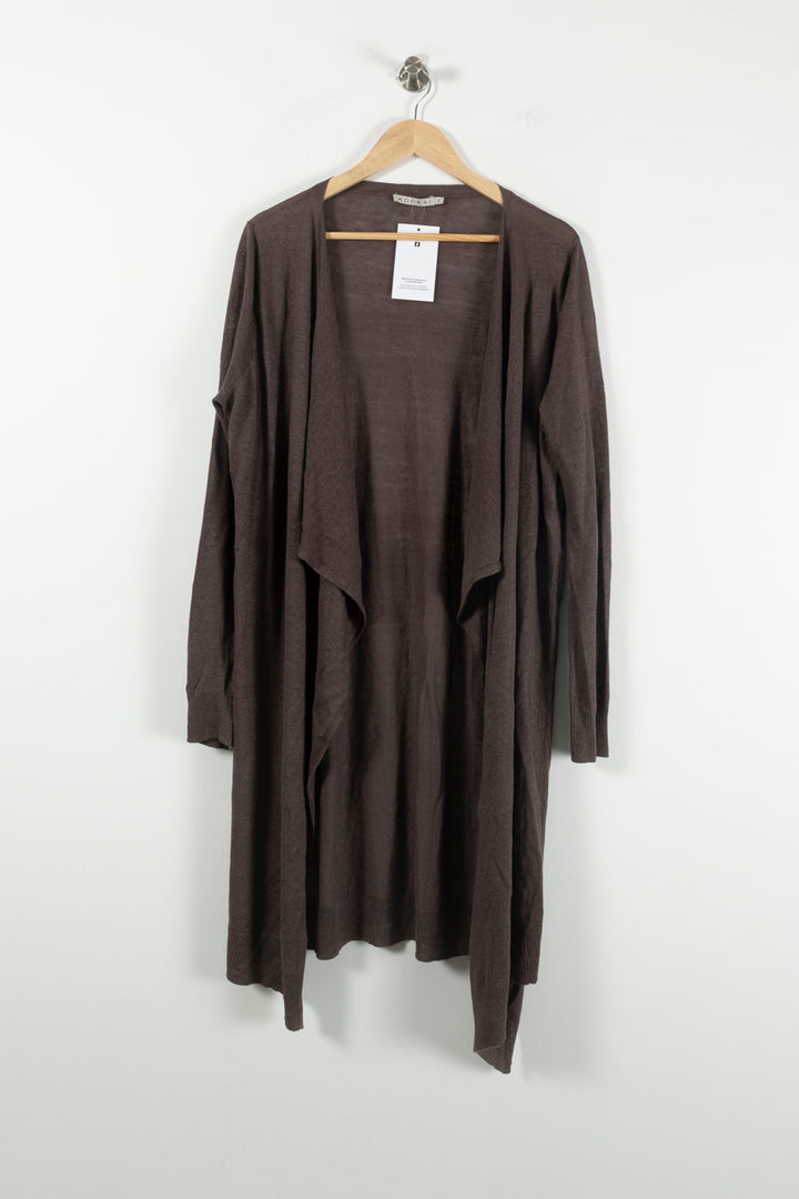 Gilet Long Marron - Taille M/38 de la marque Kookai | PARAD89918 - Vendu par Paradigme - Image 2