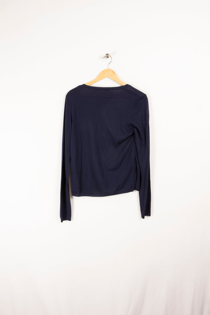 Blau-weißer Pullover – Größe M/38