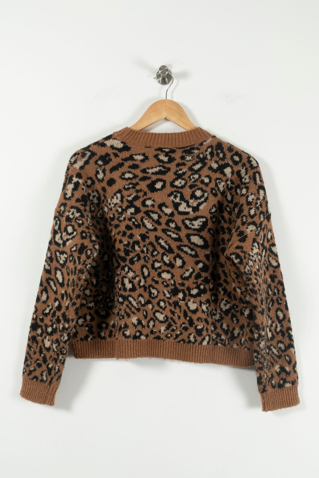Pull Marron et Noir - Taille XS/34 de la marque La Fée Maraboutée | PARAD89946 - Vendu par Paradigme - Image 4