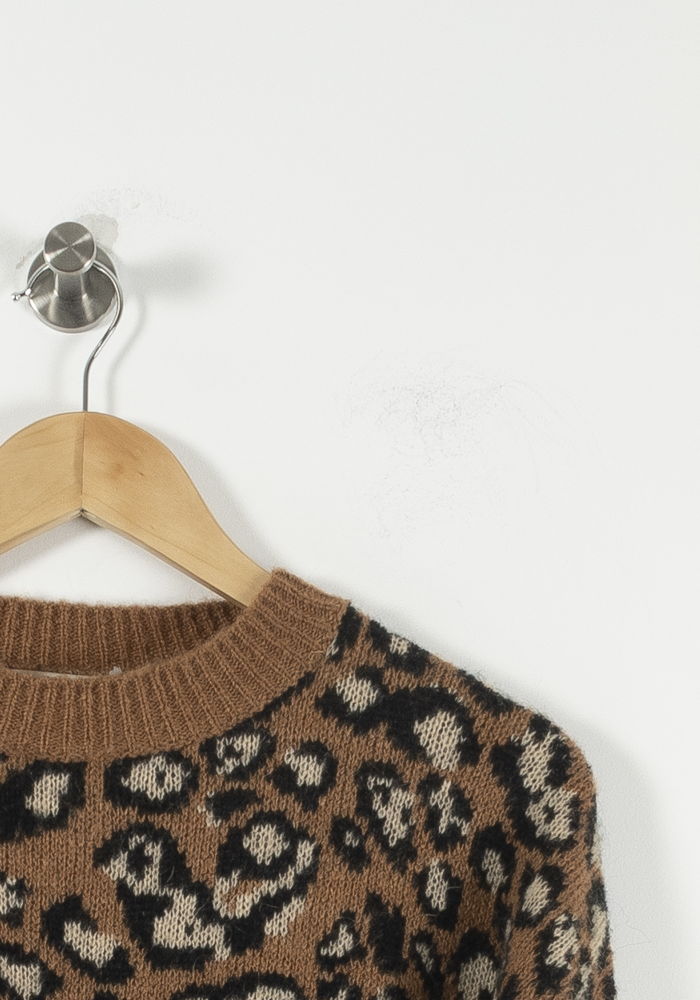 Pull Marron et Noir - Taille XS/34 de la marque La Fée Maraboutée | PARAD89946 - Vendu par Paradigme - Image 3