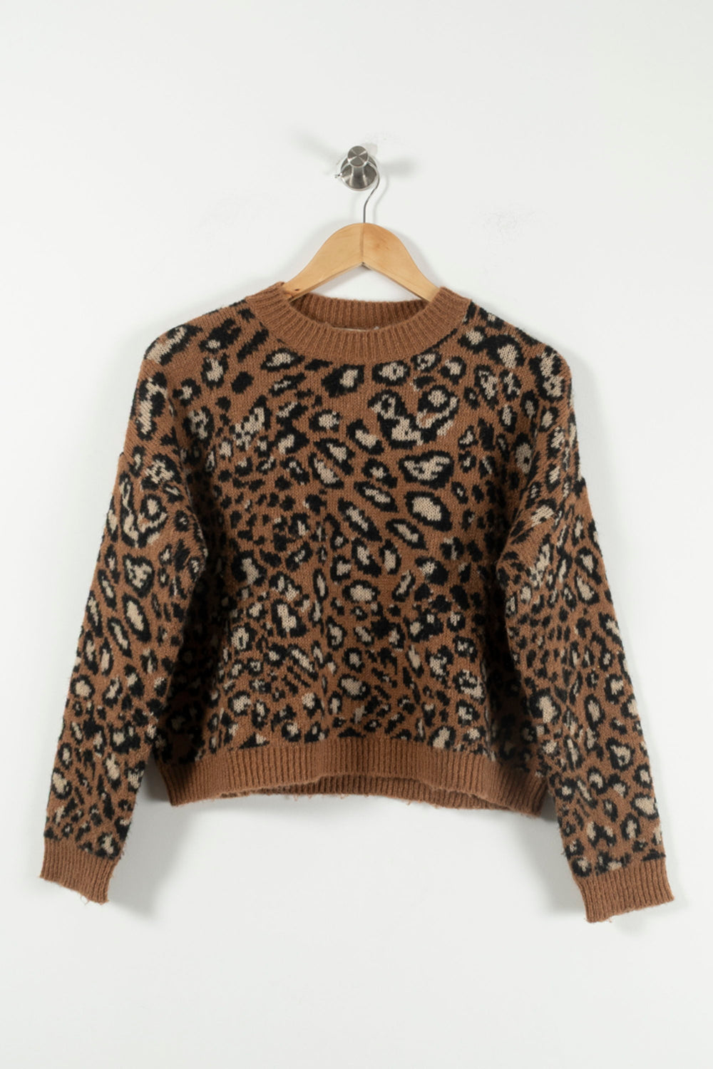 Pull Marron et Noir - Taille XS/34 de la marque La Fée Maraboutée | PARAD89946 - Vendu par Paradigme - Image 2