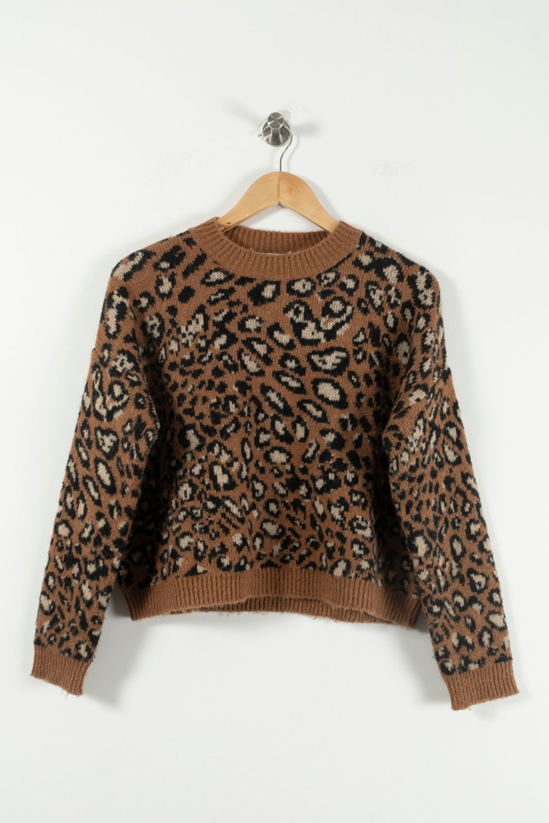 Pull Marron et Noir - Taille XS/34 de la marque La Fée Maraboutée | PARAD89946 - Vendu par Paradigme - Image 2