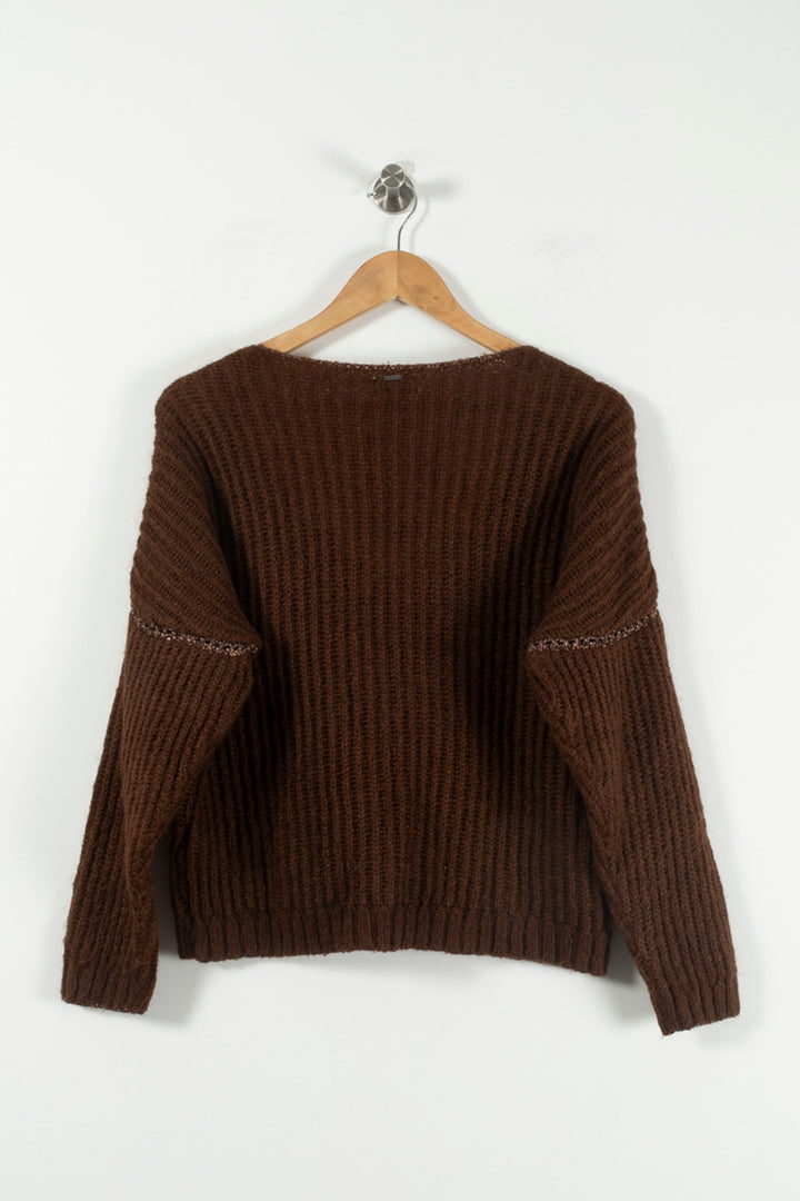Pull Marron - Taille S/36 de la marque IKKS | PARAD89947 - Vendu par Paradigme - Image 4