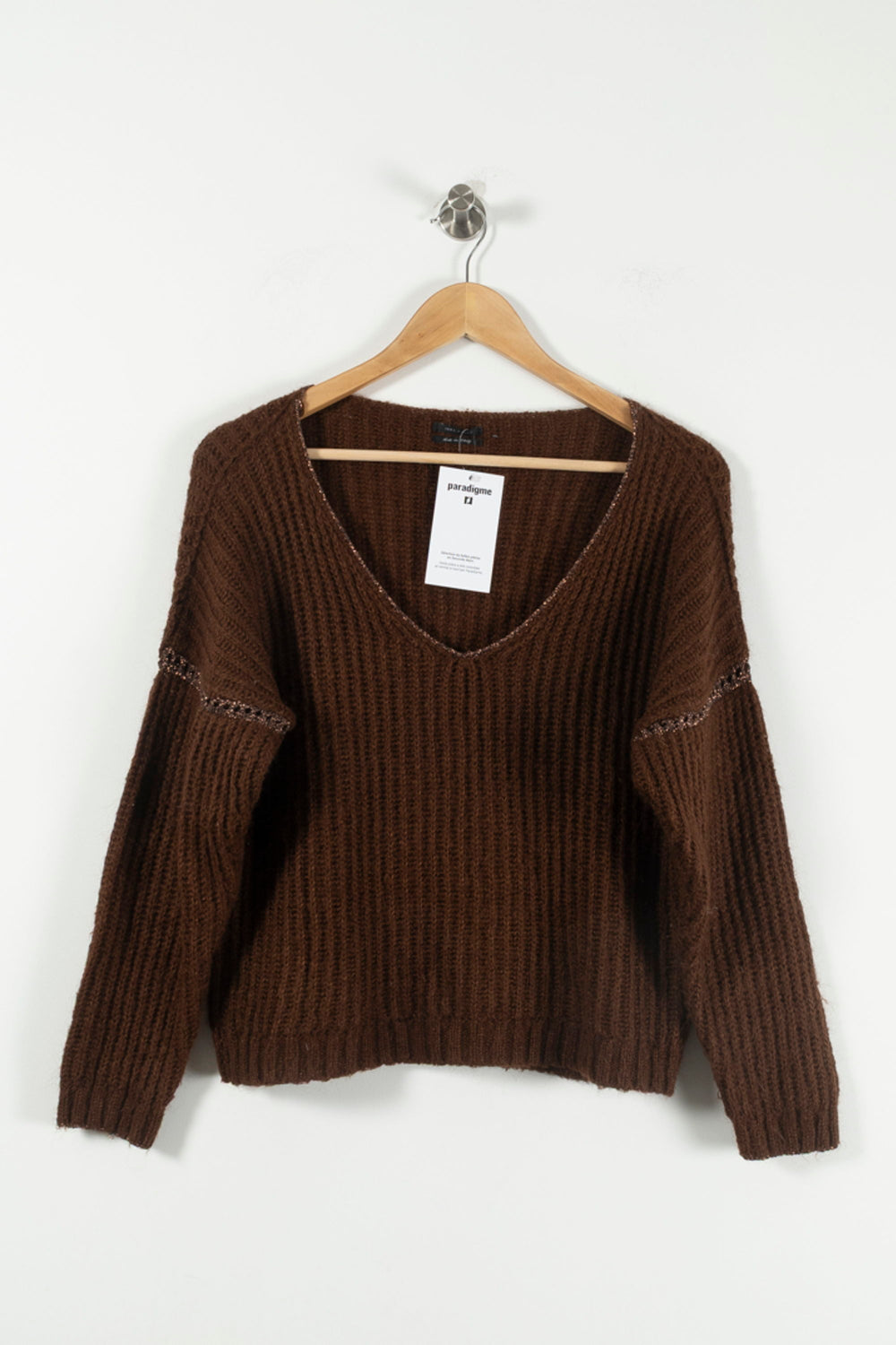 Pull Marron - Taille S/36 de la marque IKKS | PARAD89947 - Vendu par Paradigme - Image 2
