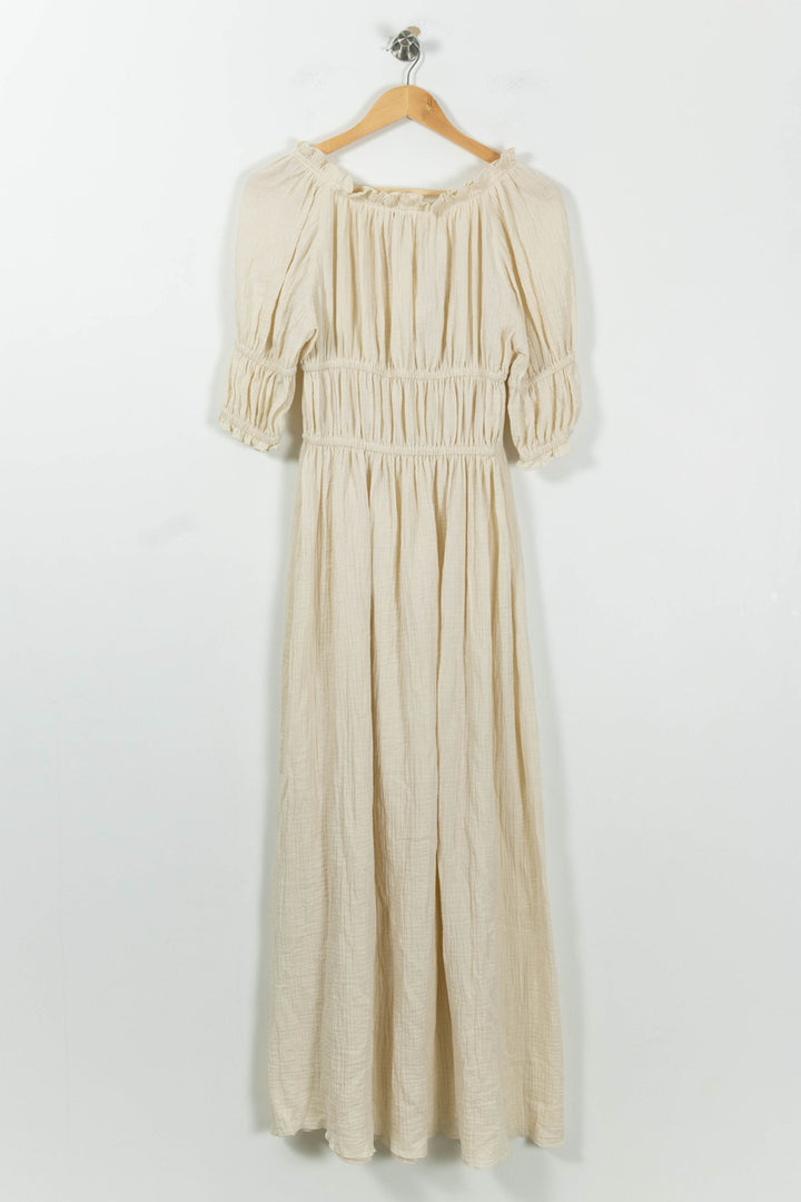 Robe Longue Beige - Taille S/36 de la marque Ines de la Fressange Paris | PARAD8995 - Vendu par Paradigme - Image 4