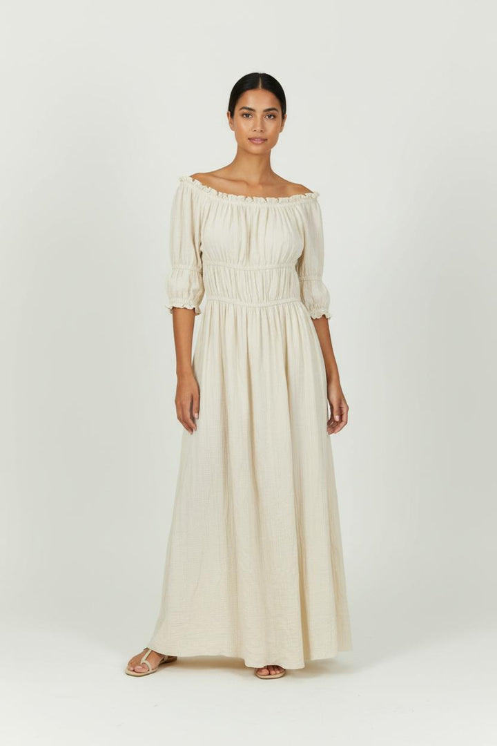 Robe Longue Beige - Taille S/36 de la marque Ines de la Fressange Paris | PARAD8995 - Vendu par Paradigme - Image 1