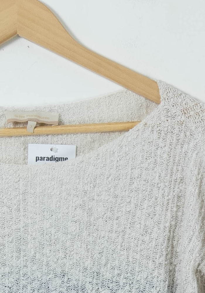 Pull Bleu et Blanc - Taille L/40 de la marque La Fée Maraboutée | PARAD89955 - Vendu par Paradigme - Image 3