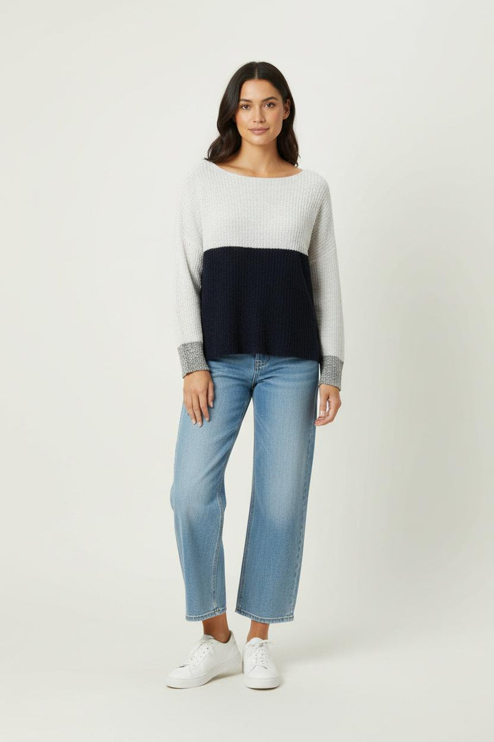 Pull Bleu et Blanc - Taille L/40 de la marque La Fée Maraboutée | PARAD89955 - Vendu par Paradigme - Image 1