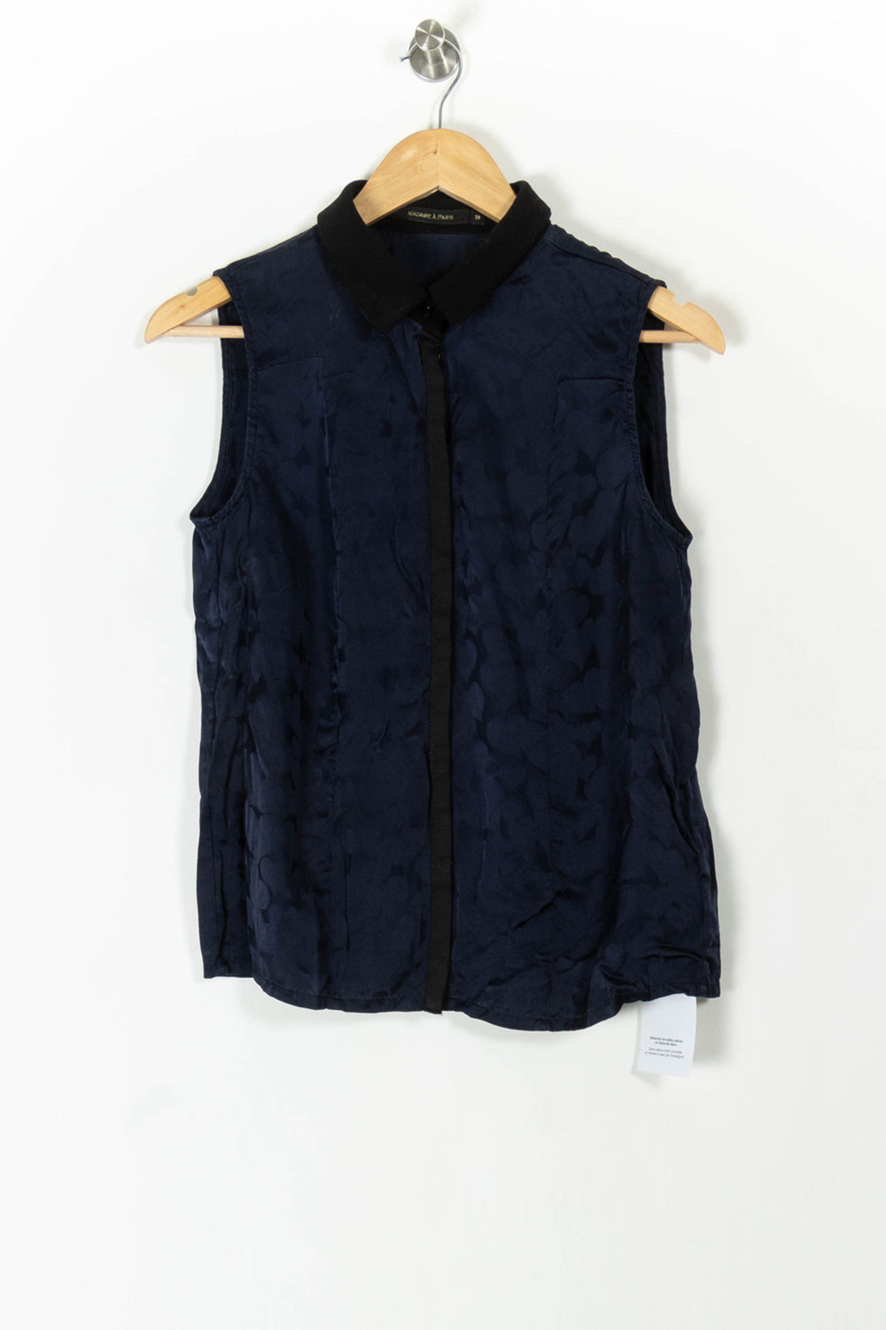 Chemisier Sans Manches Bleu et Noir - Taille M/38 de la marque Madam Paris | PARAD89961 - Vendu par Paradigme - Image 2