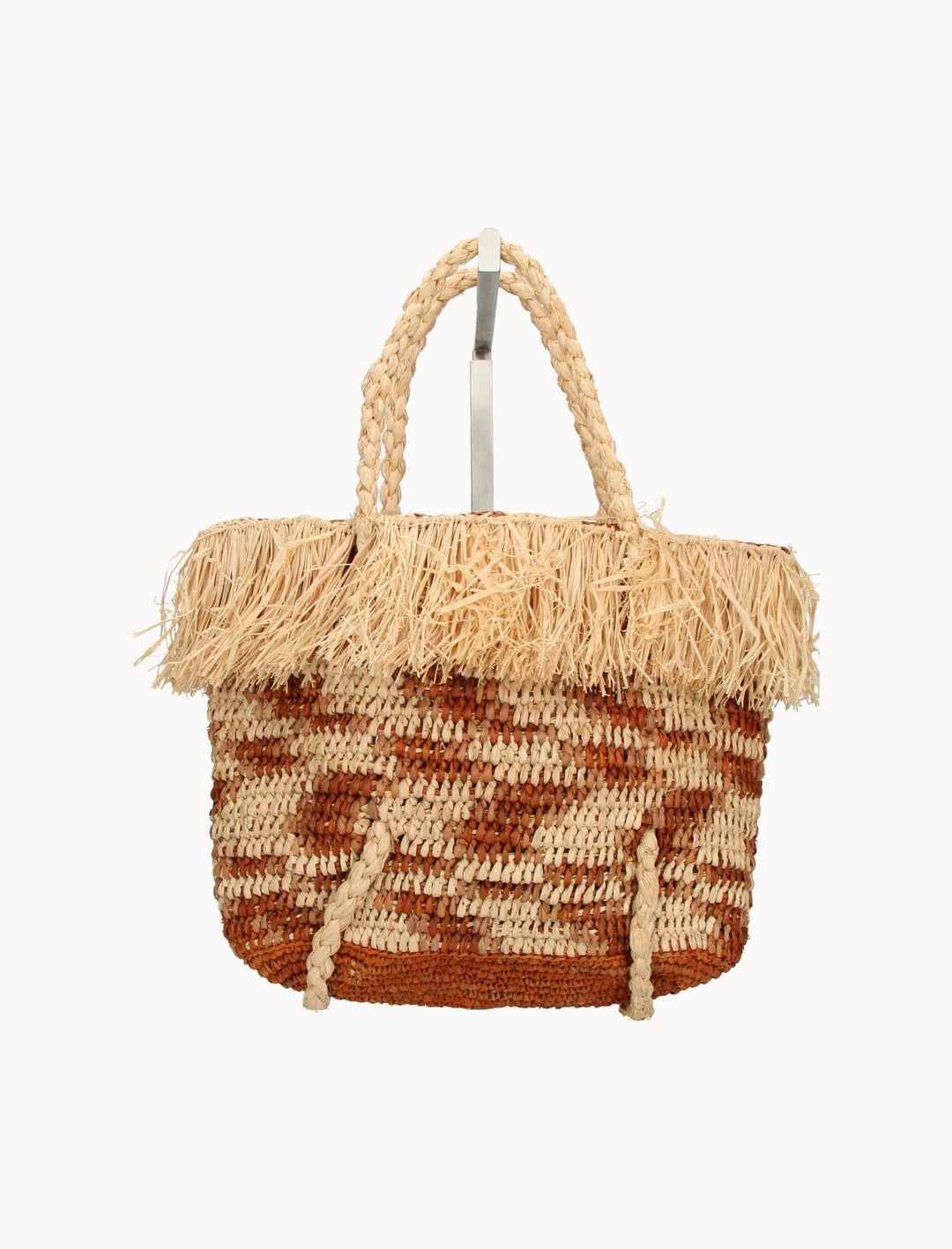 Panier en Raphia Marron et Beige - Taille T.U. de la marque Petite Mendigote | PARAD89969 - Vendu par Paradigme - Image 2