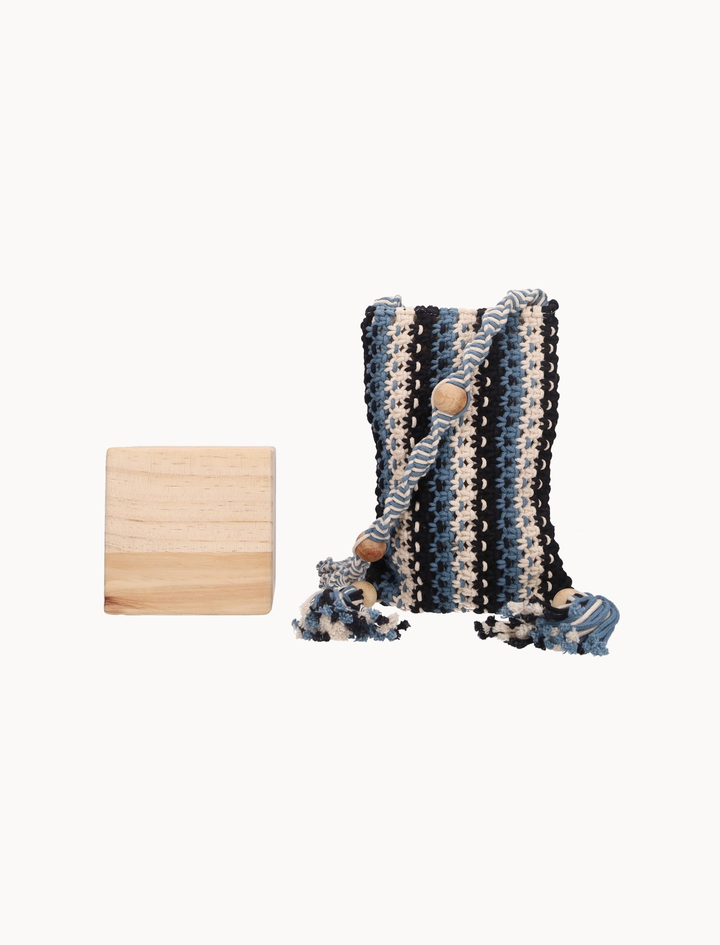 Pochette Bleu Noir et Écru - Taille T.U. de la marque Petite Mendigote | PARAD89978 - Vendu par Paradigme - Image 2