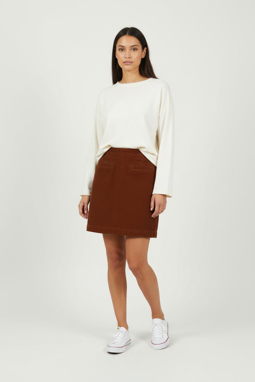 Jupe Marron - Taille L/40 de la marque Petite Mendigote | PARAD89984 - Vendu par Paradigme - Image 1