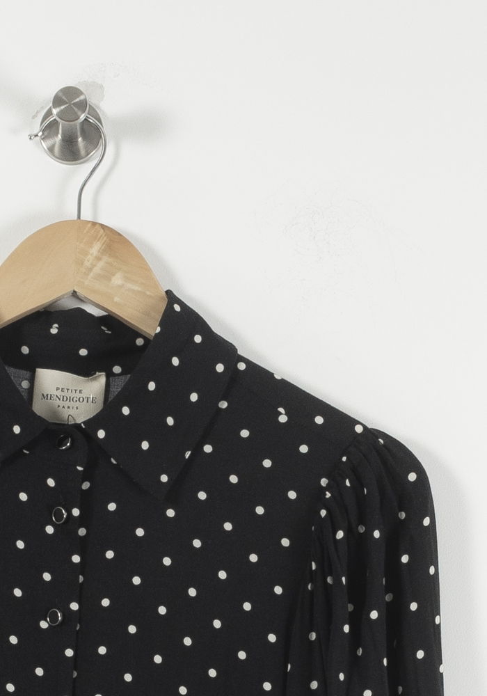 Robe Chemise Noire et Blanche - Taille S/36 de la marque Petite Mendigote | PARAD89990 - Vendu par Paradigme - Image 3