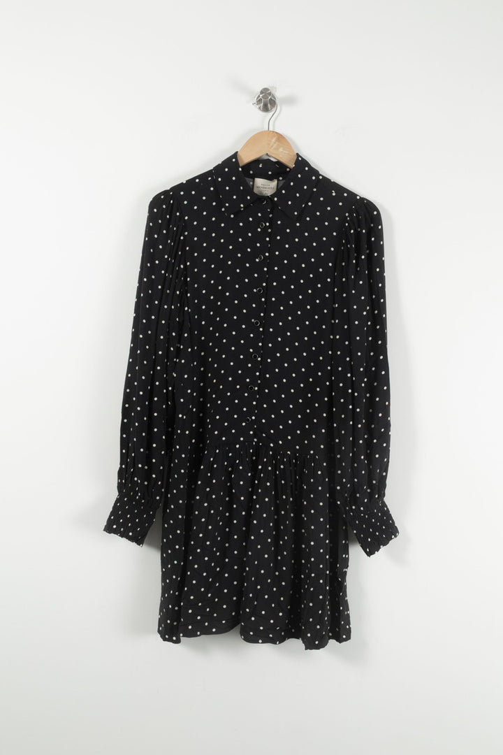 Robe Chemise Noire et Blanche - Taille S/36 de la marque Petite Mendigote | PARAD89990 - Vendu par Paradigme - Image 2