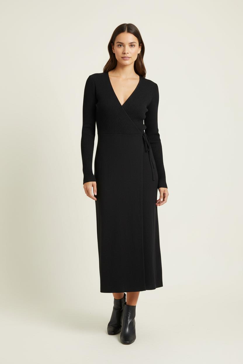 Robe Portefeuille Grise - Taille S/36 de la marque Petite Mendigote | PARAD89991 - Vendu par Paradigme - Image 1