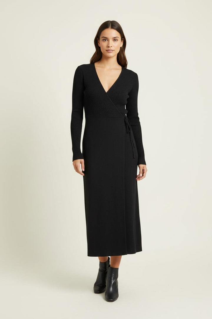 Robe Portefeuille Grise - Taille S/36 de la marque Petite Mendigote | PARAD89991 - Vendu par Paradigme - Image 1