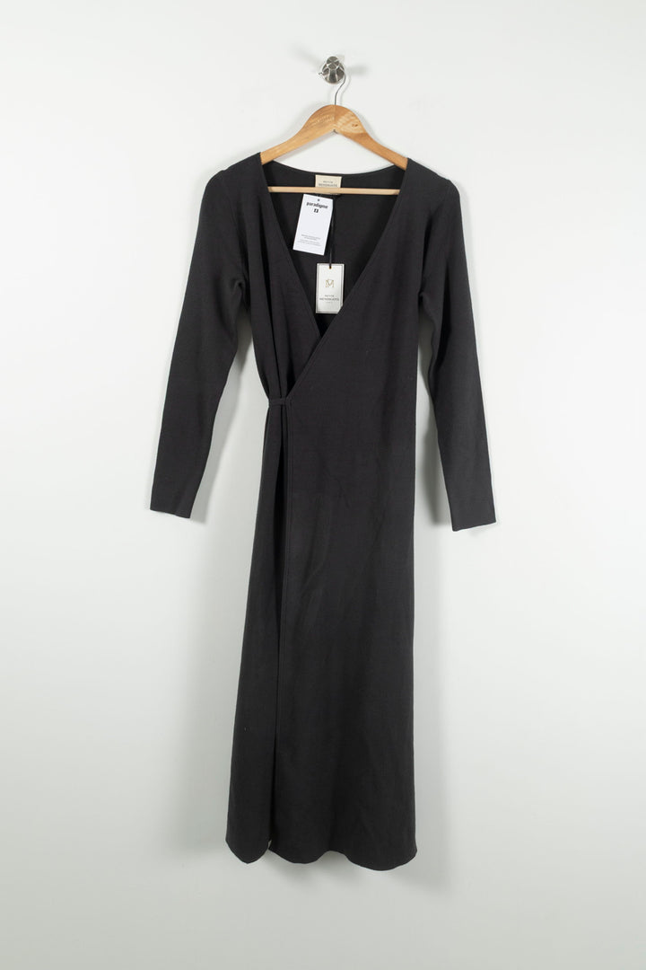 Robe Portefeuille Grise - Taille S/36 de la marque Petite Mendigote | PARAD89991 - Vendu par Paradigme - Image 2