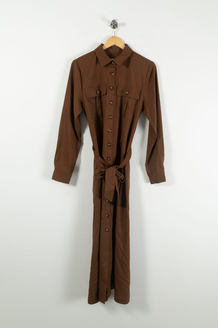 Robe Chemise Marron - Taille S/36 de la marque Petite Mendigote | PARAD89992 - Vendu par Paradigme - Image 2