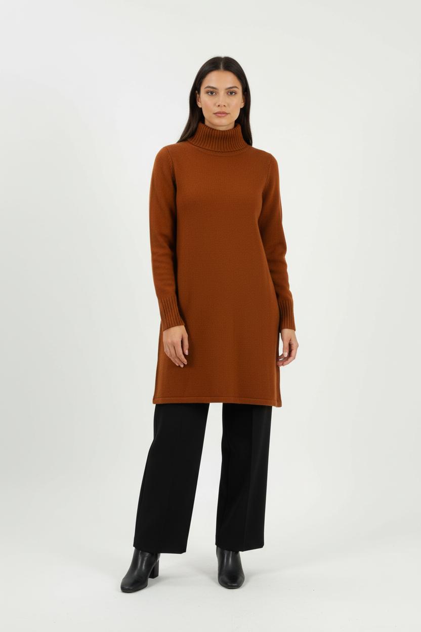 Robe Pull Marron - Taille S/36 de la marque Petite Mendigote | PARAD89993 - Vendu par Paradigme - Image 1