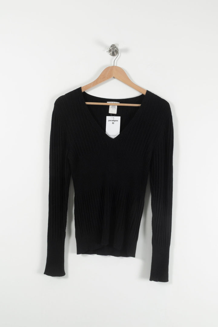 Pull Noir - Taille L/40 de la marque Maison 123 | PARAD90012 - Vendu par Paradigme - Image 2