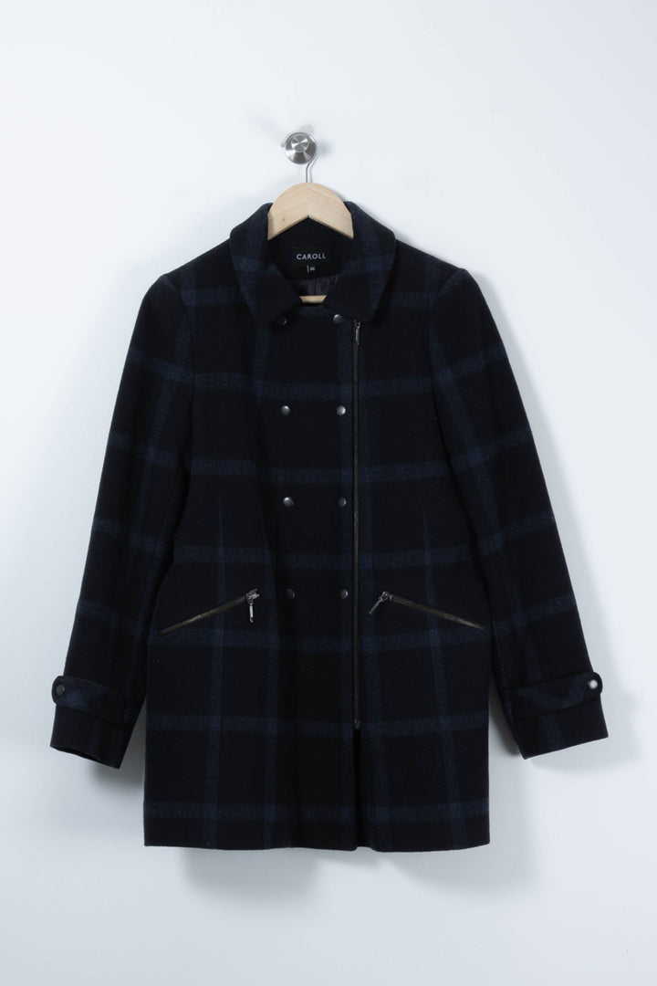 Manteau Bleu Marine - Taille L/40 de la marque Caroll | PARAD90013 - Vendu par Paradigme - Image 2