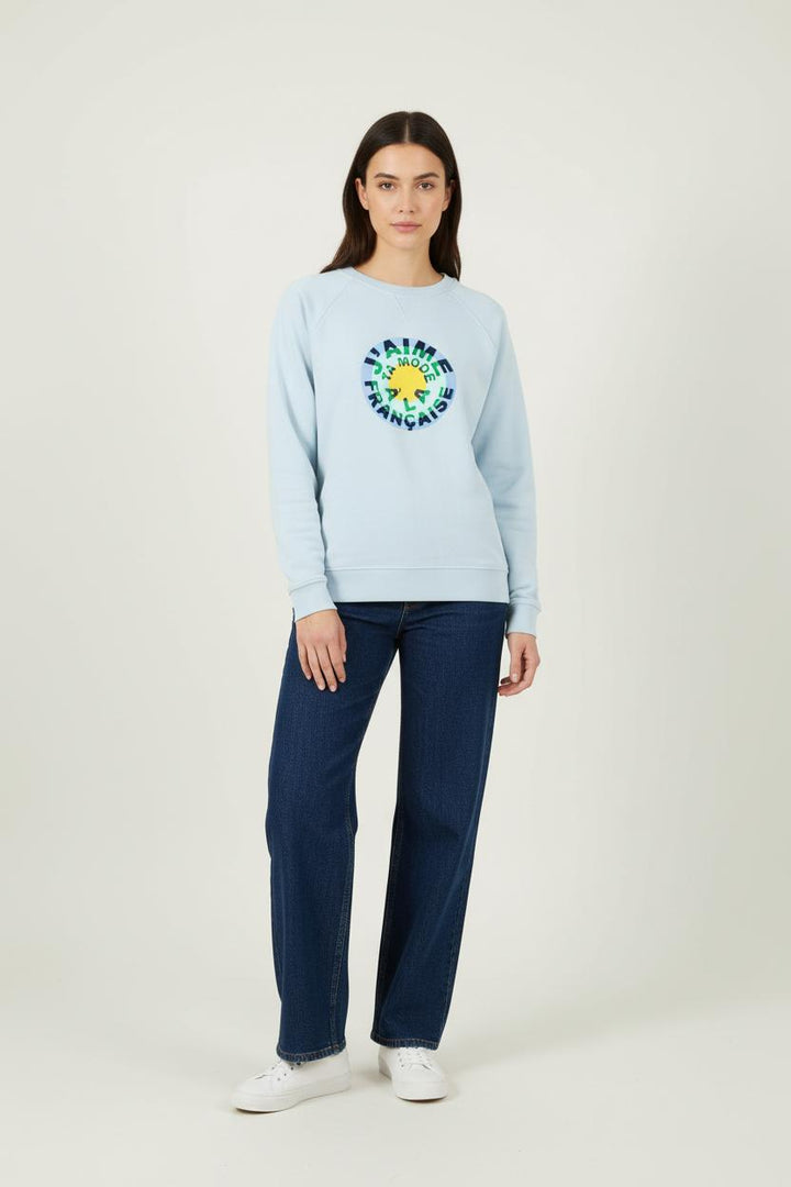 Sweat-shirt Bleu Clair - Taille L/40 de la marque La Française | PARAD90014 - Vendu par Paradigme - Image 1