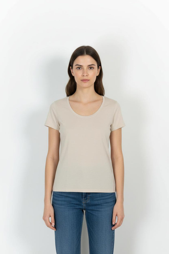 Tee-shirt Beige - Taille M/38 de la marque Sud express | PARAD90020 - Vendu par Paradigme - Image 1