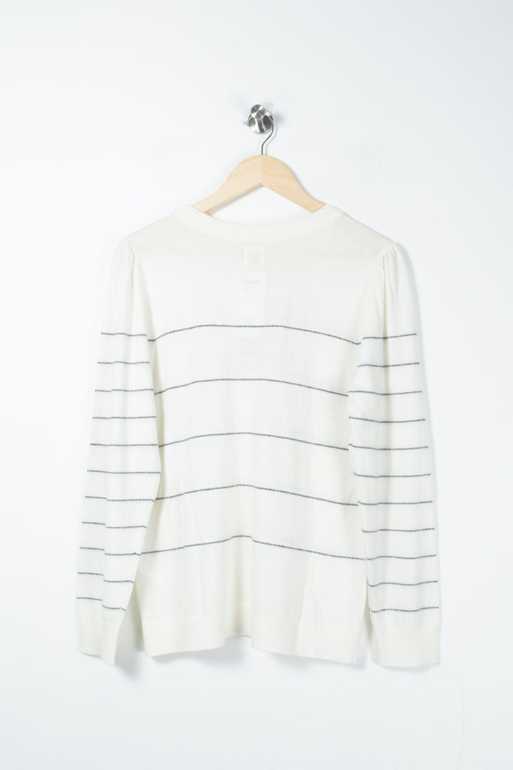 Pull Blanc et Noir - Taille XL/42 de la marque Des petits hauts | PARAD90028 - Vendu par Paradigme - Image 4