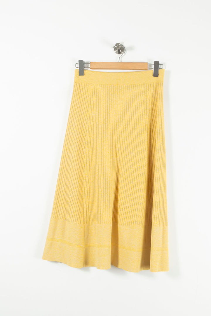 Jupe Midi Jaune - Taille L/40 de la marque Claudie Pierlot | PARAD90031 - Vendu par Paradigme - Image 4