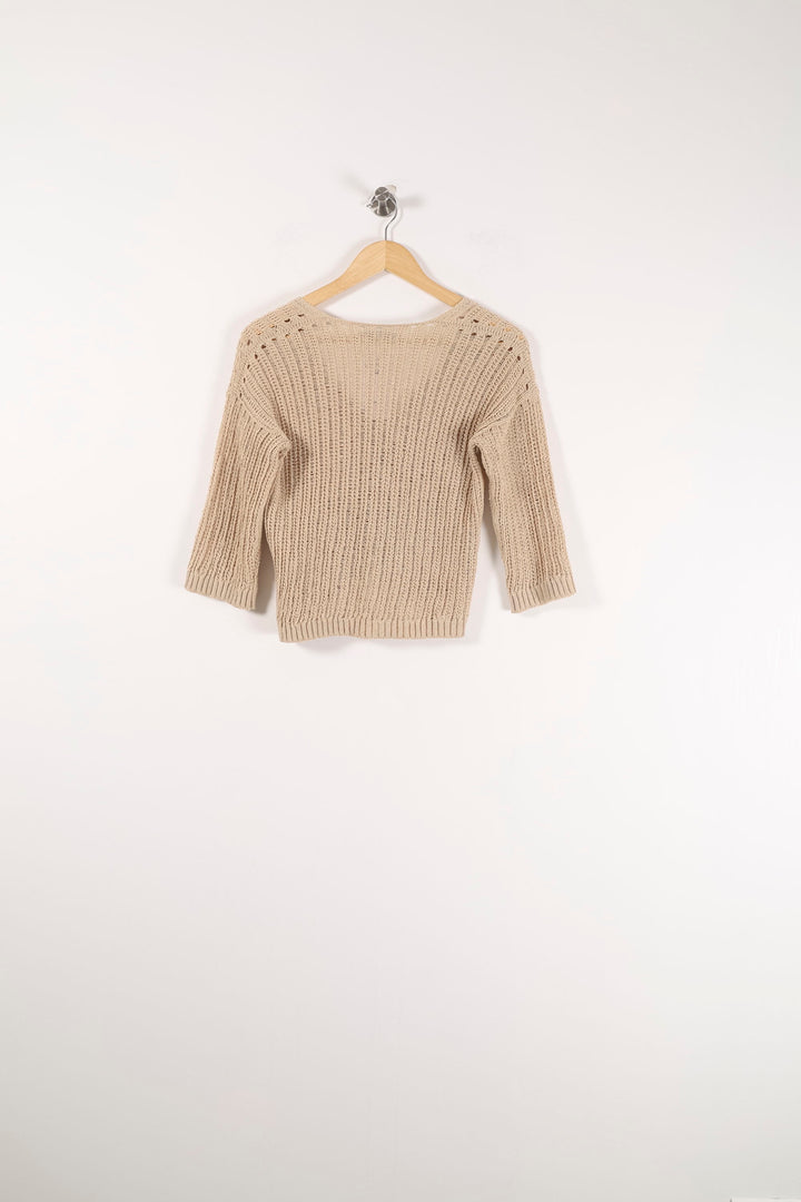 Cardigan Beige - Taille S/36 de la marque La Fée Maraboutée | PARAD90045 - Vendu par Paradigme - Image 4