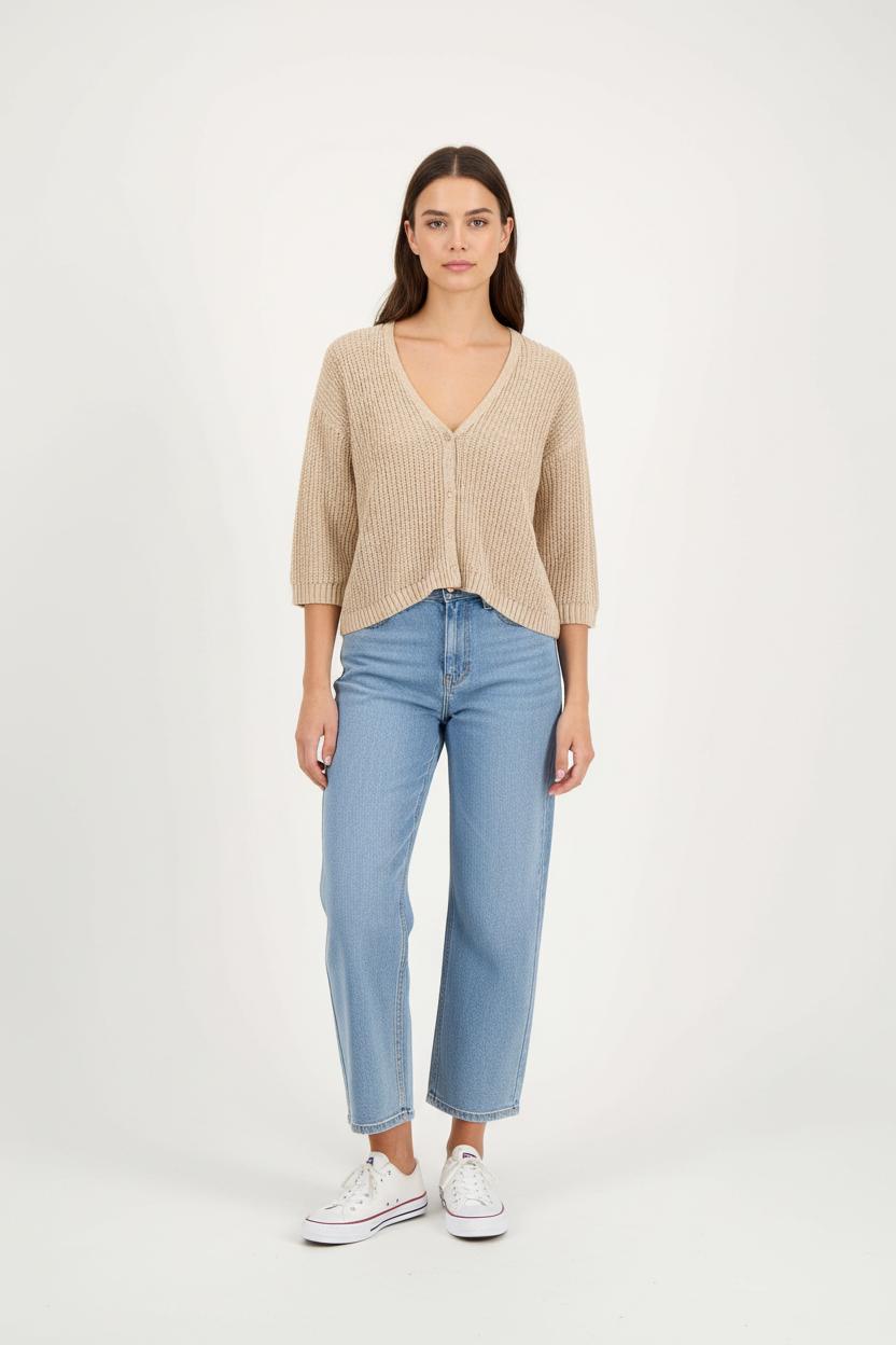 Cardigan Beige - Taille S/36 de la marque La Fée Maraboutée | PARAD90045 - Vendu par Paradigme - Image 1