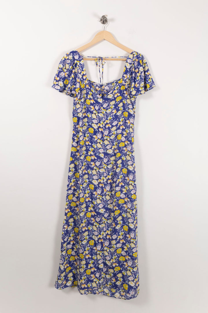 Robe Longue Bleu et Jaune - Taille L/40 de la marque Karl Marc John | PARAD90053 - Vendu par Paradigme - Image 4