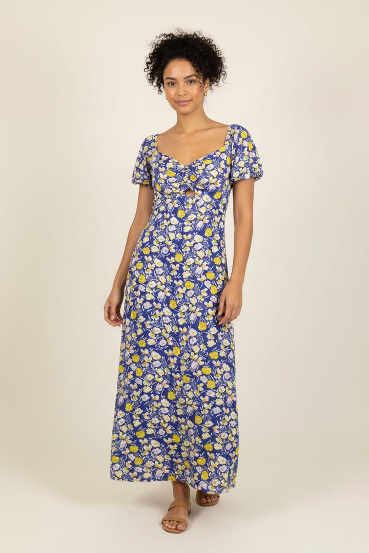 Robe Longue Bleu et Jaune - Taille L/40 de la marque Karl Marc John | PARAD90053 - Vendu par Paradigme - Image 1