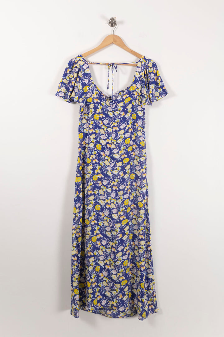 Robe Longue Bleue et Jaune - Taille L/40 de la marque Karl Marc John | PARAD90055 - Vendu par Paradigme - Image 4