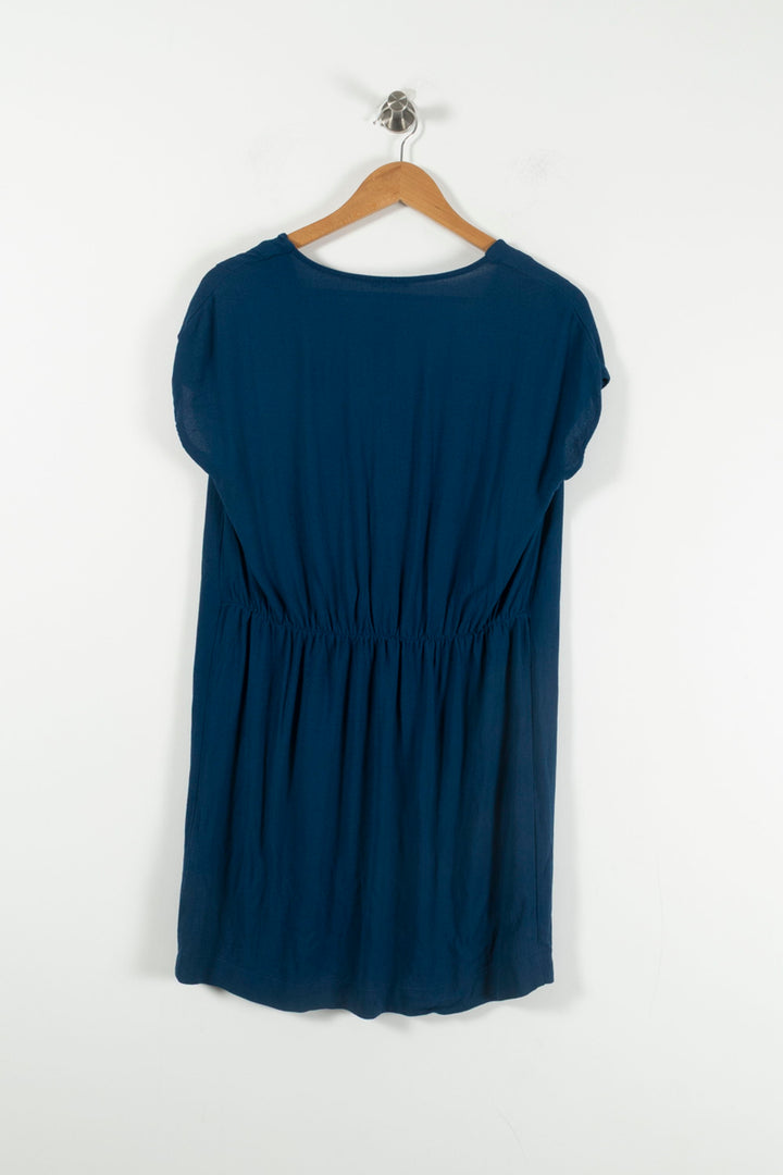 Robe Droite Bleue - Taille M/38 de la marque American Vintage | PARAD90078 - Vendu par Paradigme - Image 4
