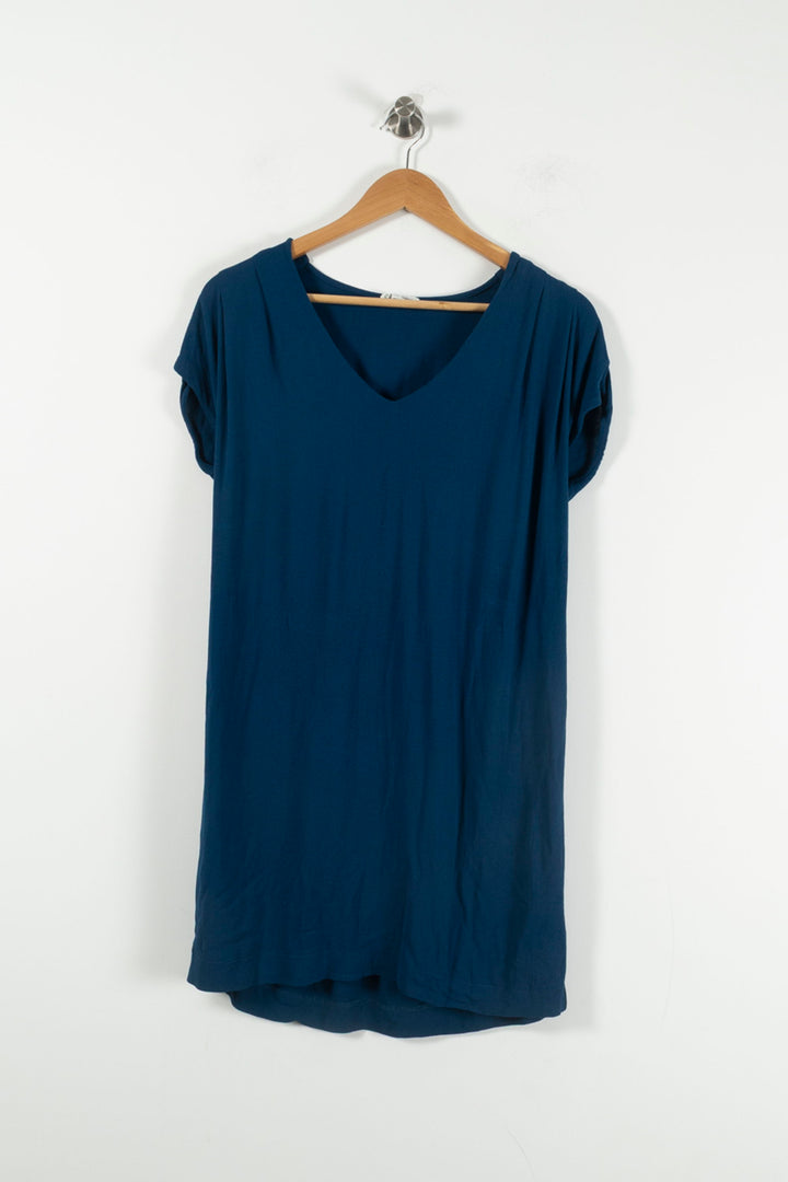 Robe Droite Bleue - Taille M/38 de la marque American Vintage | PARAD90078 - Vendu par Paradigme - Image 2