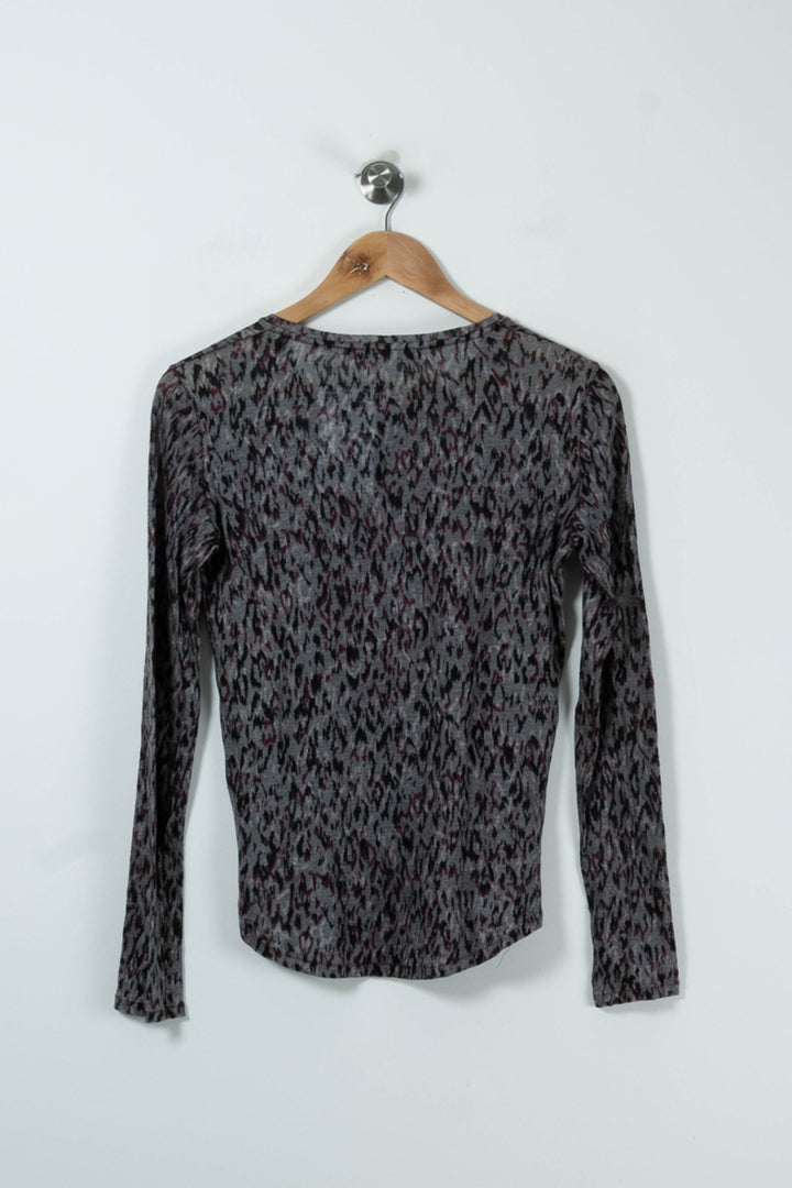T-shirt Manches Longues Gris et Noir - Taille S/36 de la marque Comptoir des Cotonniers | PARAD90090 - Vendu par Paradigme - Image 4