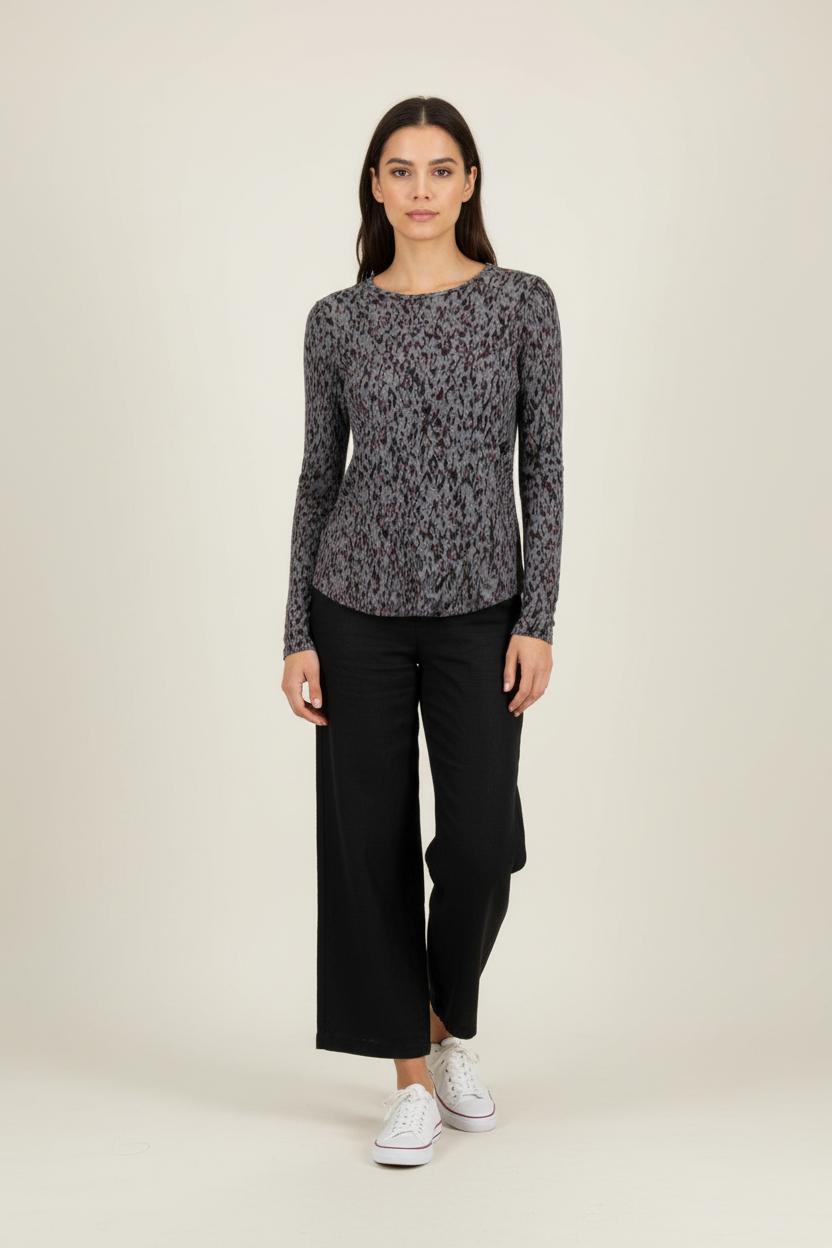 T-shirt Manches Longues Gris et Noir - Taille S/36 de la marque Comptoir des Cotonniers | PARAD90090 - Vendu par Paradigme - Image 1
