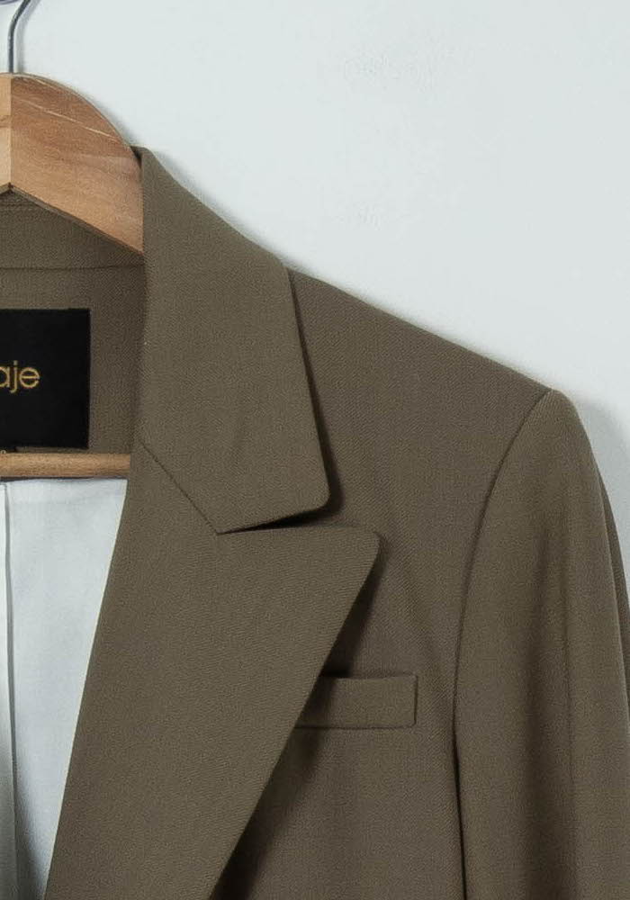 Veste Tailleur Kaki - Taille M/38 de la marque Maje | PARAD90102 - Vendu par Paradigme - Image 3