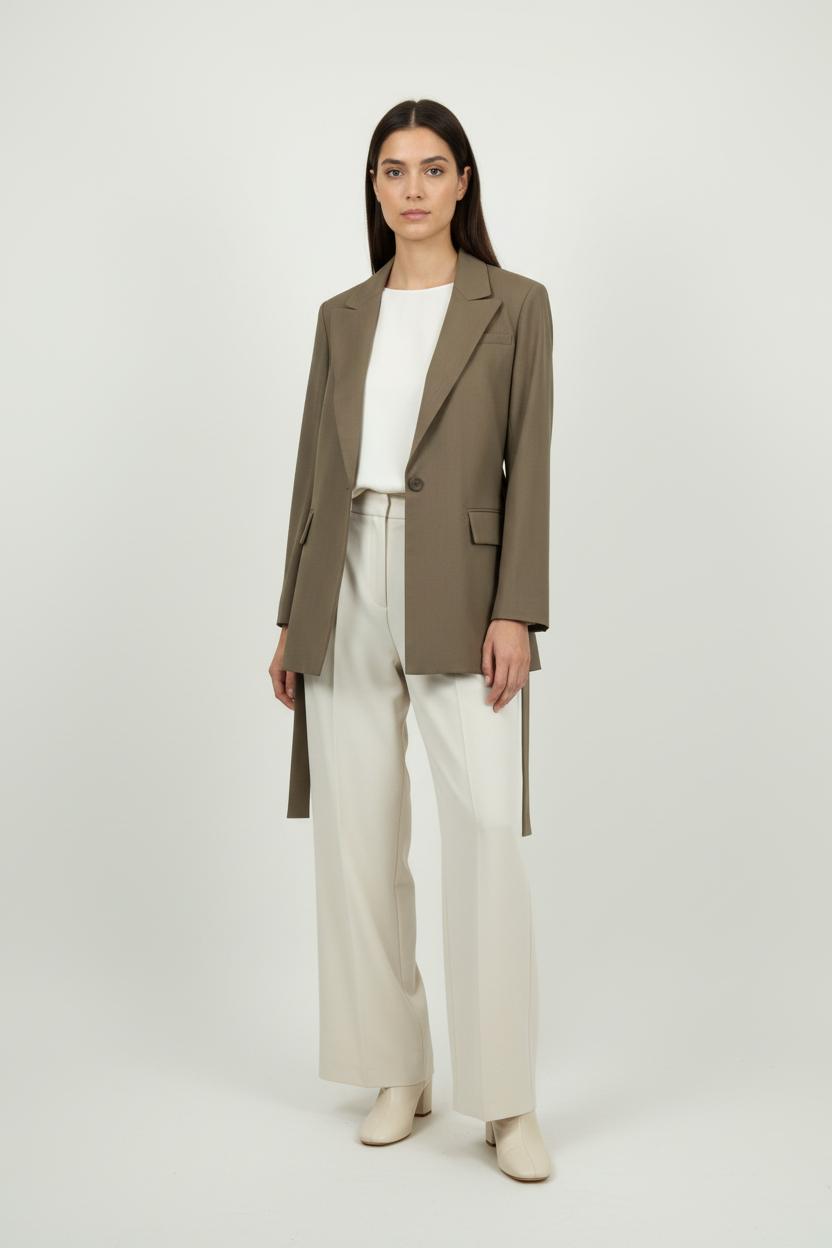 Veste Tailleur Kaki - Taille M/38 de la marque Maje | PARAD90102 - Vendu par Paradigme - Image 1