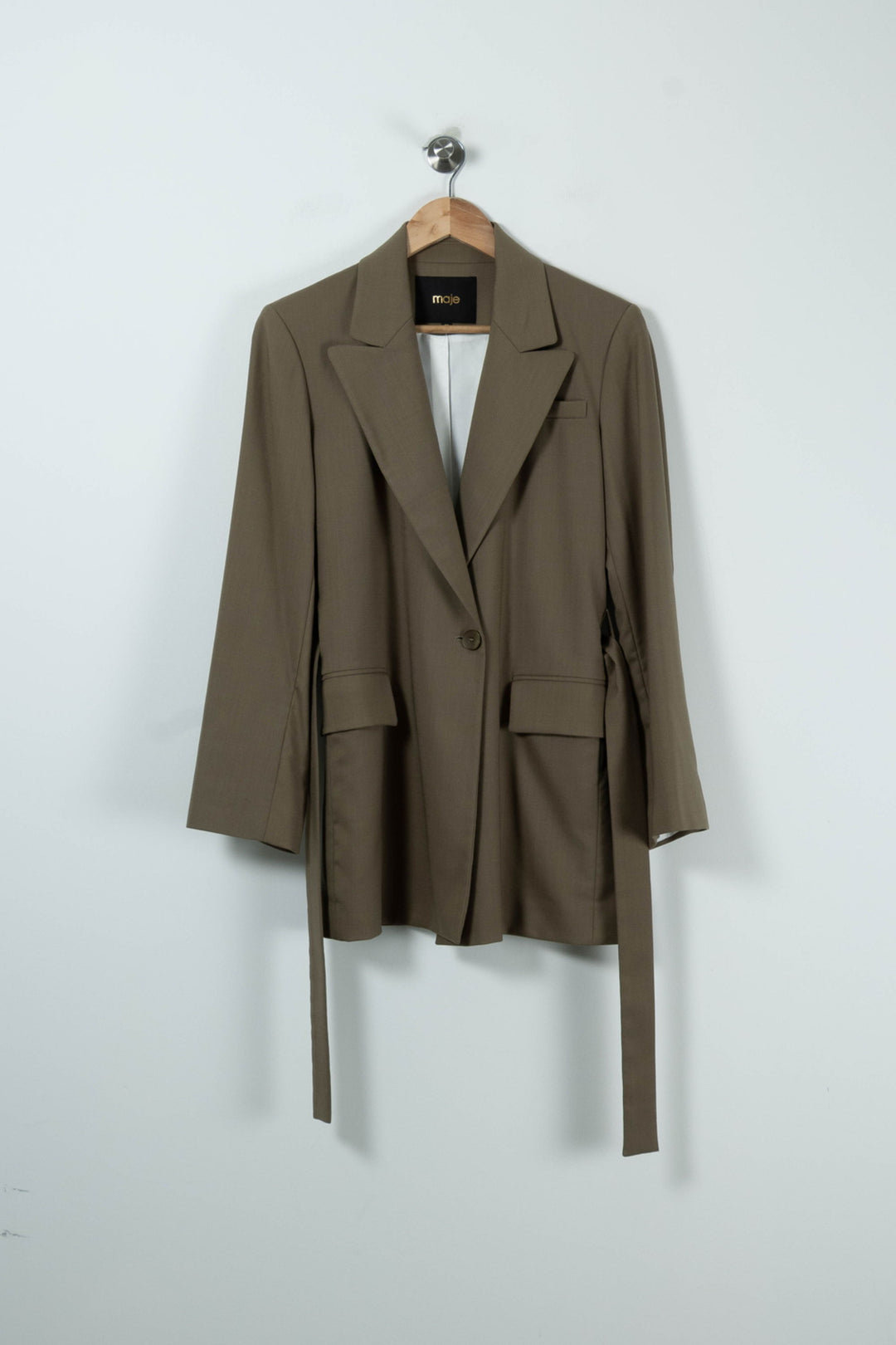 Veste Tailleur Kaki - Taille M/38 de la marque Maje | PARAD90102 - Vendu par Paradigme - Image 2