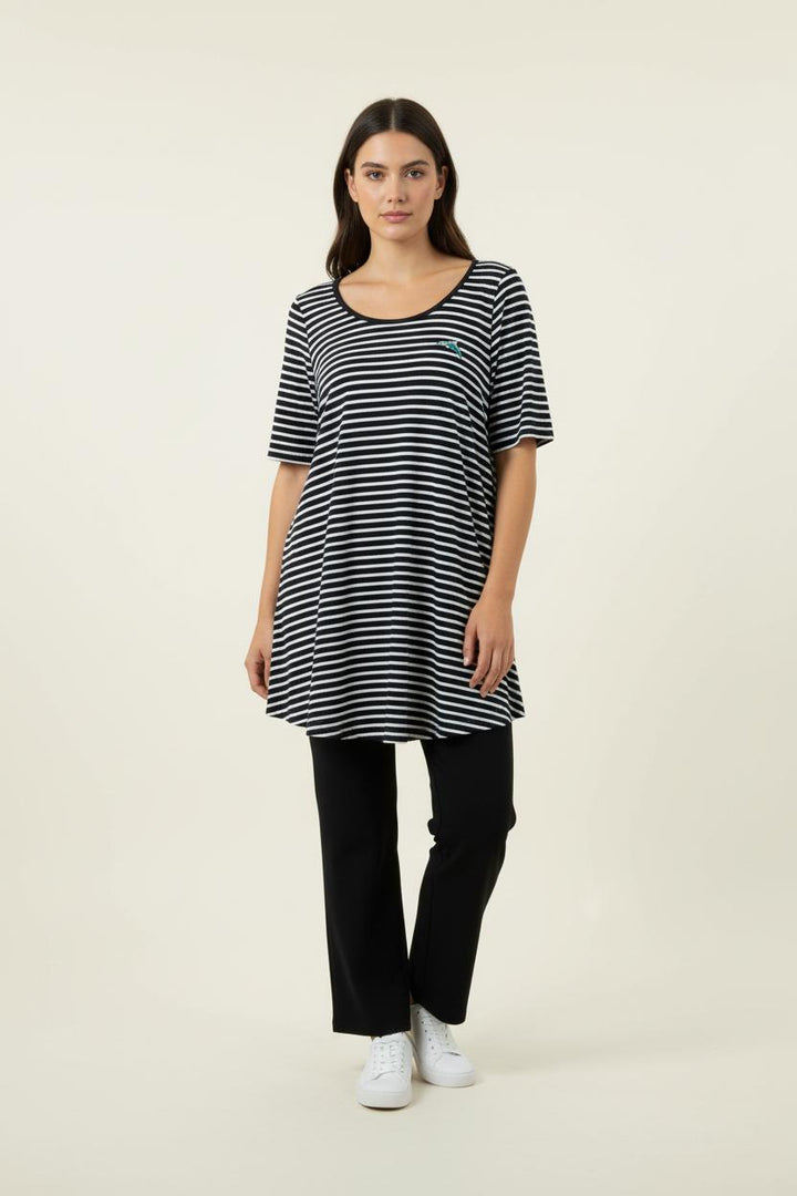 Robe Courte Bleue et Blanche - Taille S/36 de la marque Claudie Pierlot | PARAD90106 - Vendu par Paradigme - Image 1