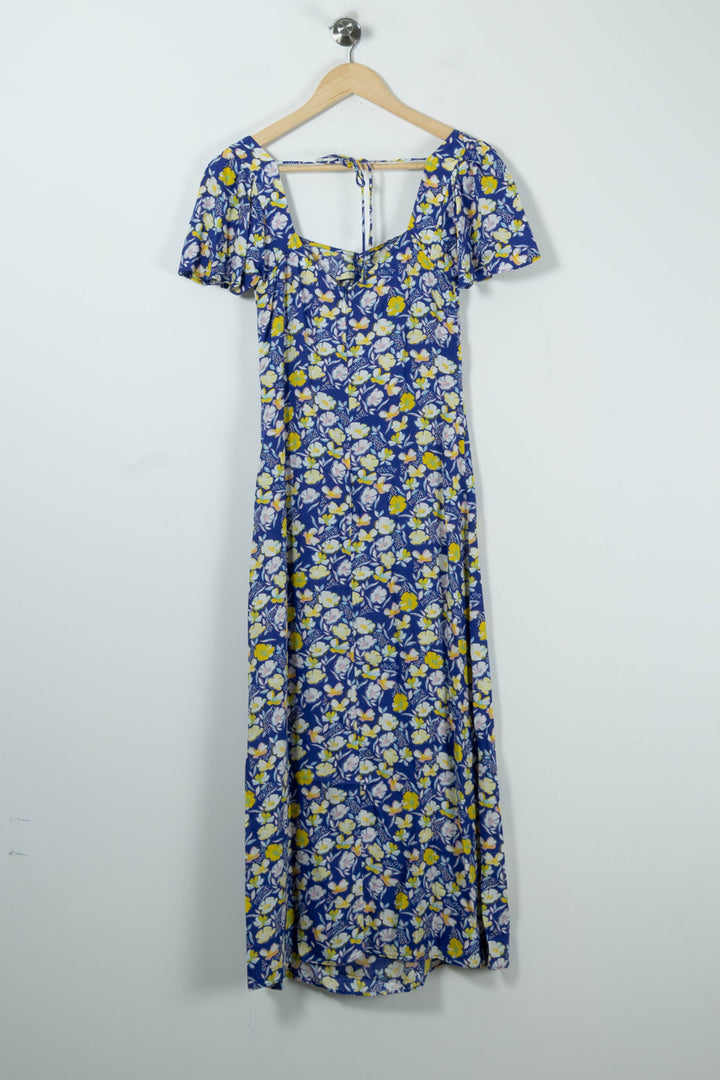 Robe Longue Fleurie Bleu et Jaune - Taille S/36 de la marque Karl Marc John | PARAD90113 - Vendu par Paradigme - Image 4