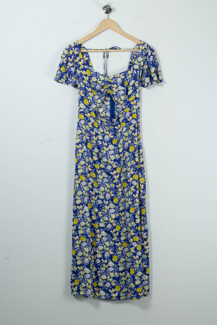Robe Longue Fleurie Bleu et Jaune - Taille S/36 de la marque Karl Marc John | PARAD90113 - Vendu par Paradigme - Image 2